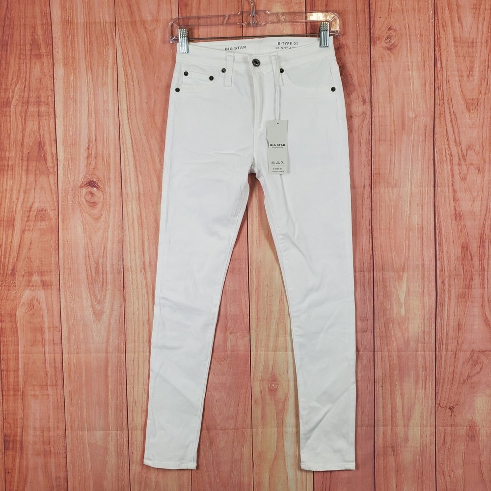 Big Star Mid Rise Skinny Jeans Sz 23 23x27 White NEW NWT